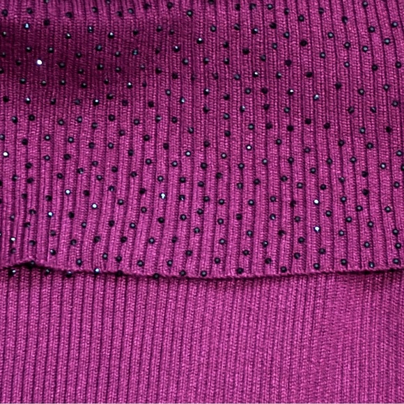 Cable & Gauge Embellished Off the Shoulder Sweater - size XL NWT - Picture 3 of 6